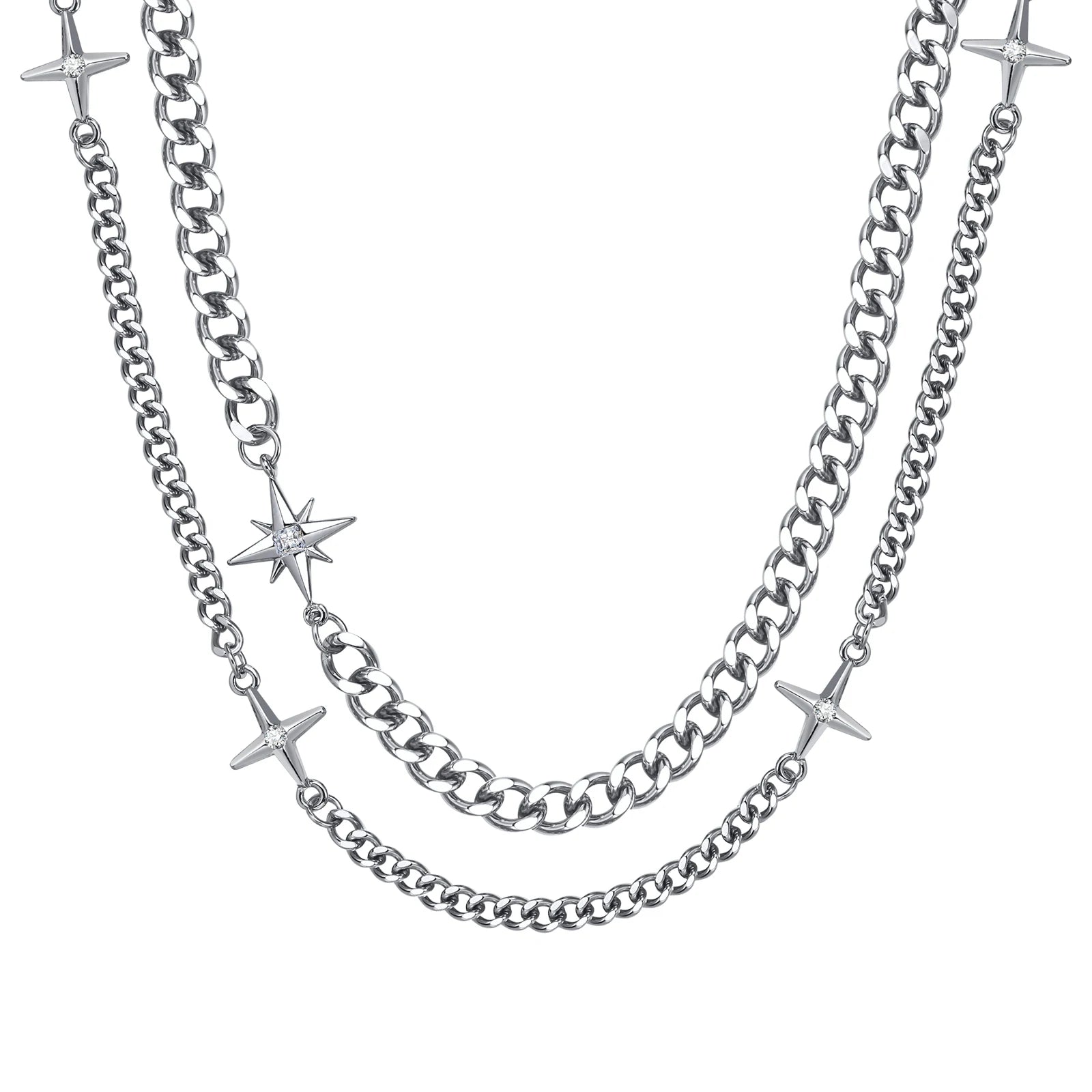 Star Necklace - Silver - BRAVAN Star Necklace - Silver  (Store description)