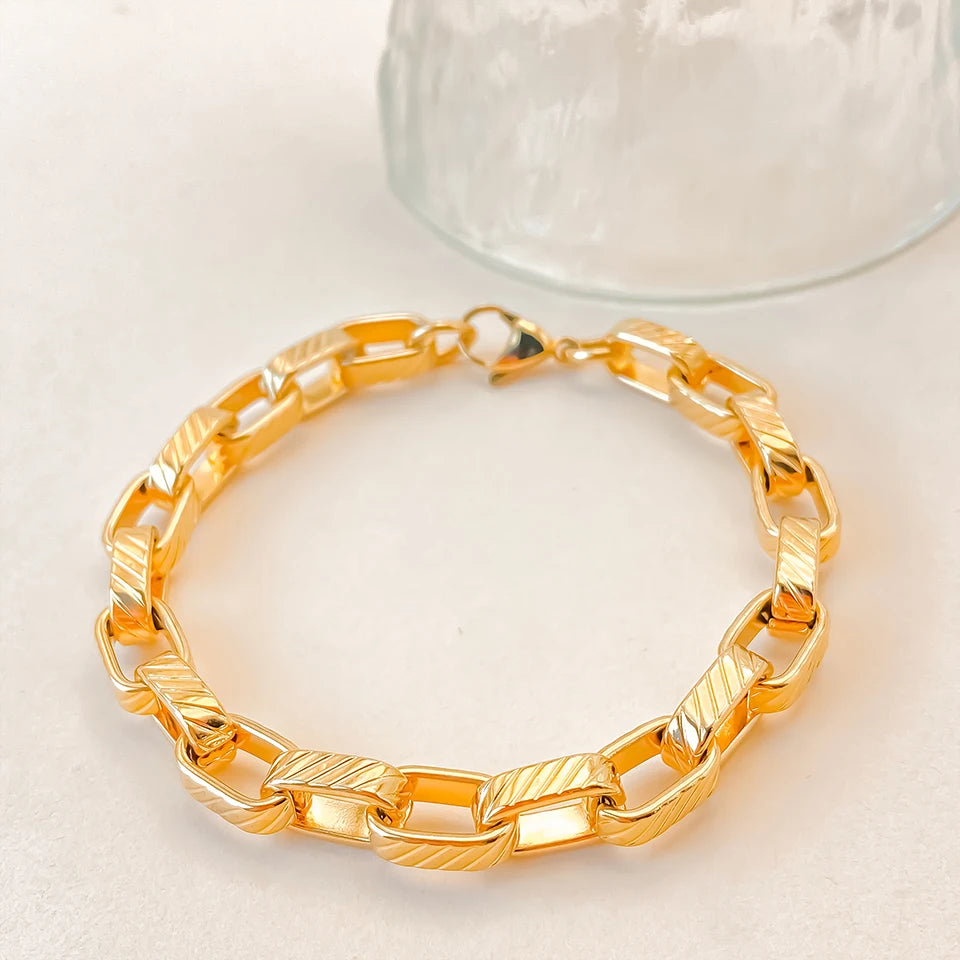 Chain Bracelet 8MM - Gold