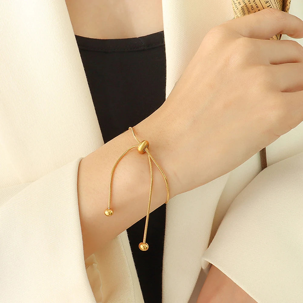 Adjustable Snake Bracelet - Gold