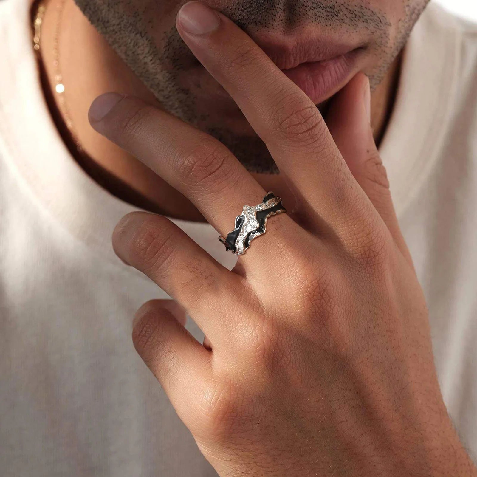 Lava Ring - Silver - BRAVAN Lava Ring - Silver  (Store description)