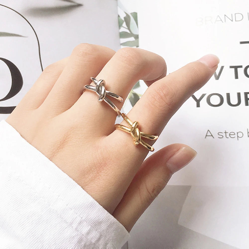 Braided Twist Ring – Gold