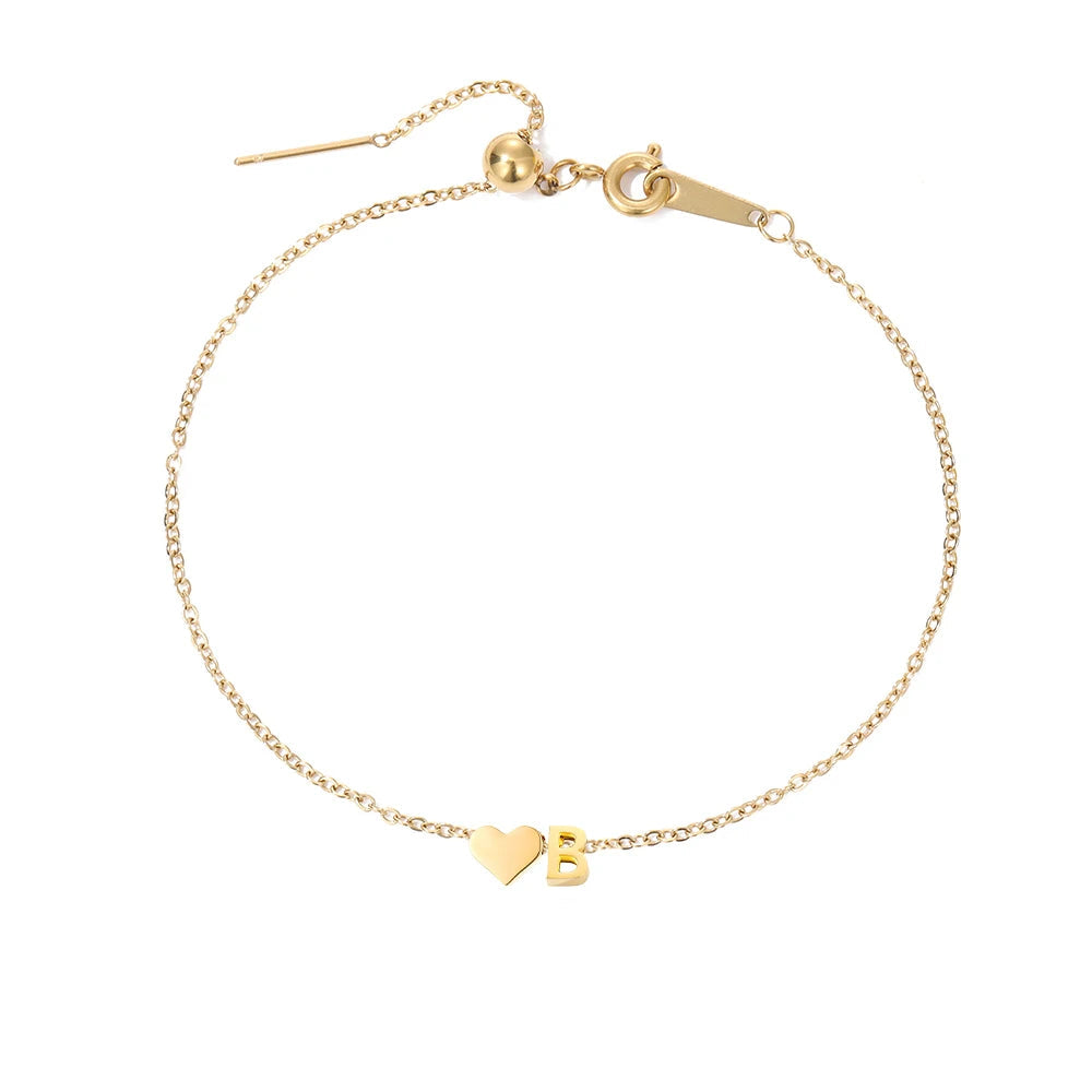 Dainty DIY Initial Bracelet - Gold