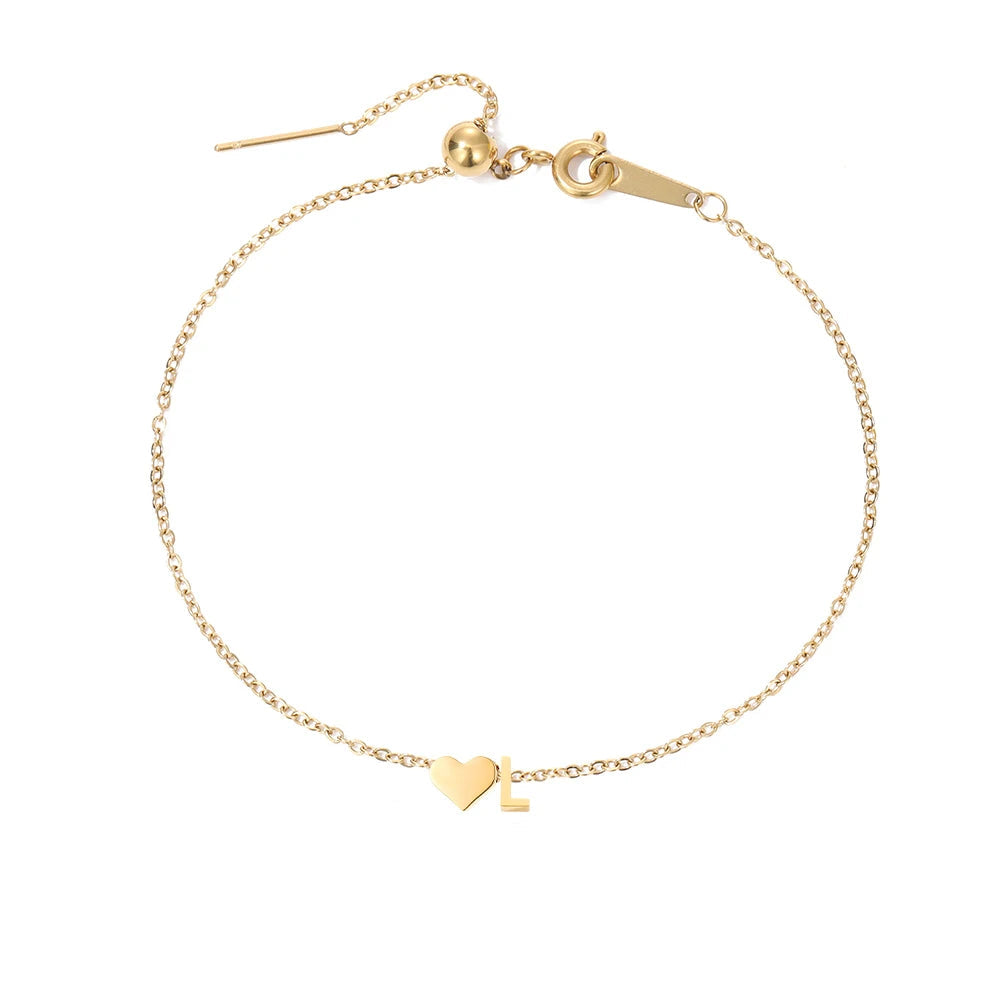 Dainty DIY Initial Bracelet - Gold