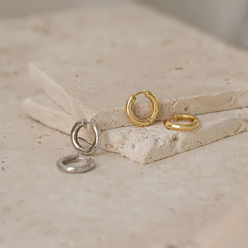 Huggie Hoop Earrings – Gold