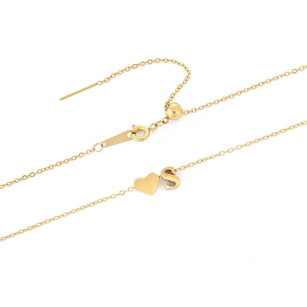Dainty Initial DIY Necklace - Gold