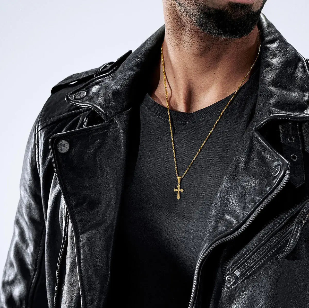 Cross Pendant Necklace - Gold - BRAVAN Cross Pendant Necklace - Gold  (Store description)