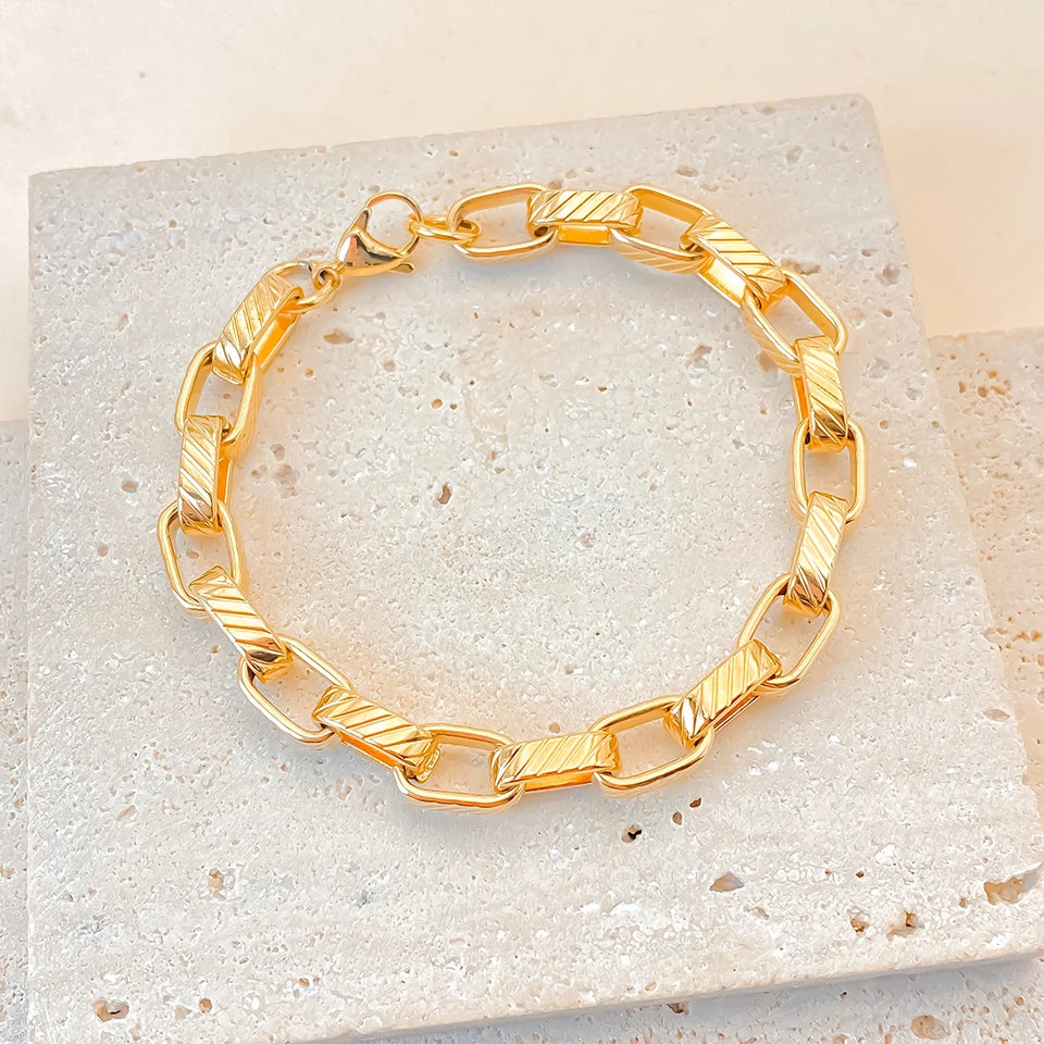 Chain Bracelet 8MM - Gold
