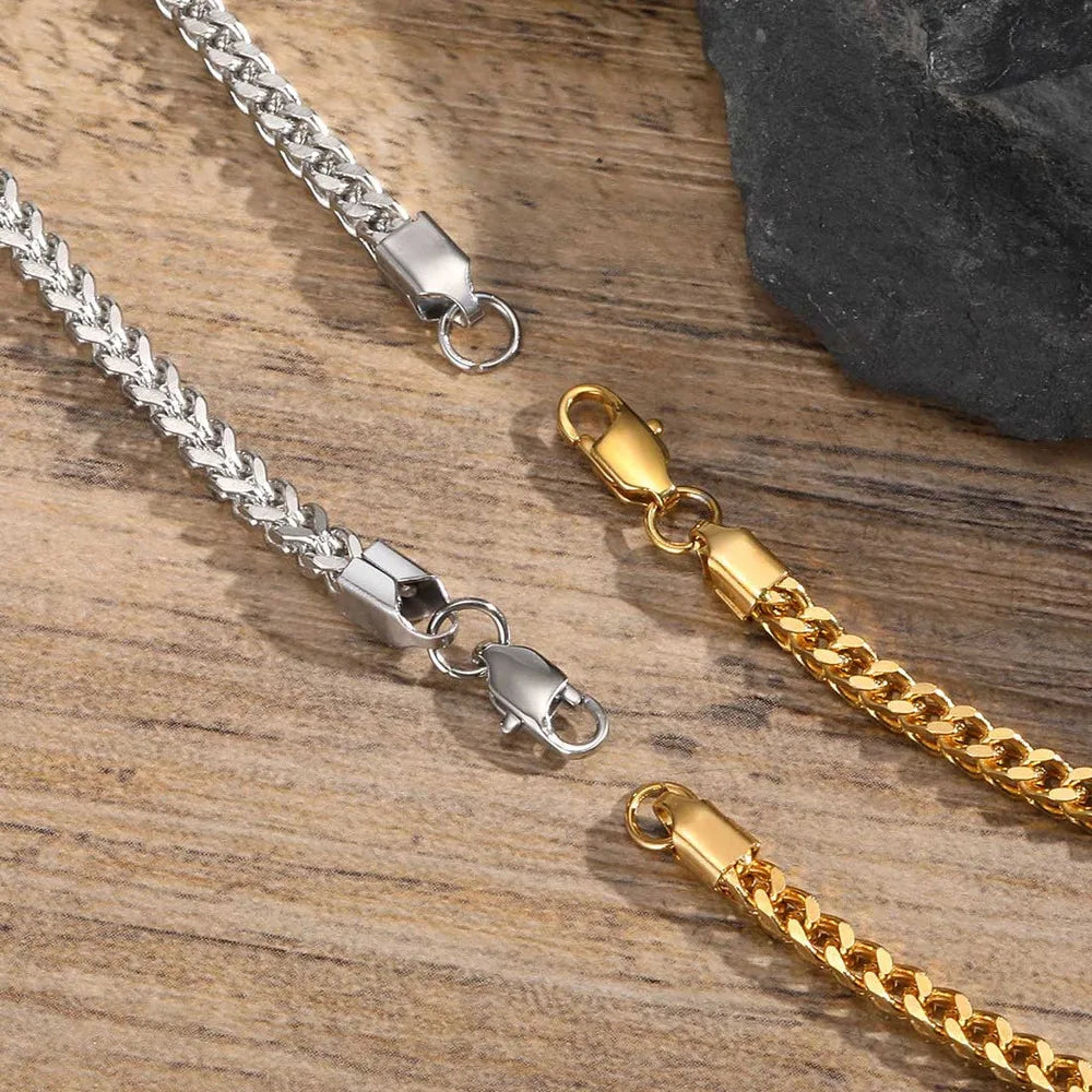 Foxtail Franco Necklace - Gold - BRAVAN Foxtail Franco Necklace - Gold  (Store description)