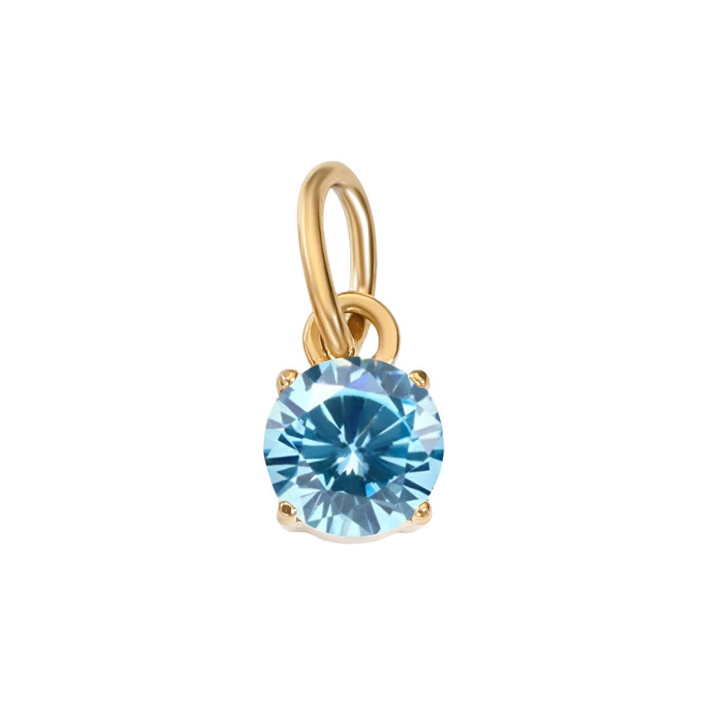 Circle Birthstone Pendant - Gold