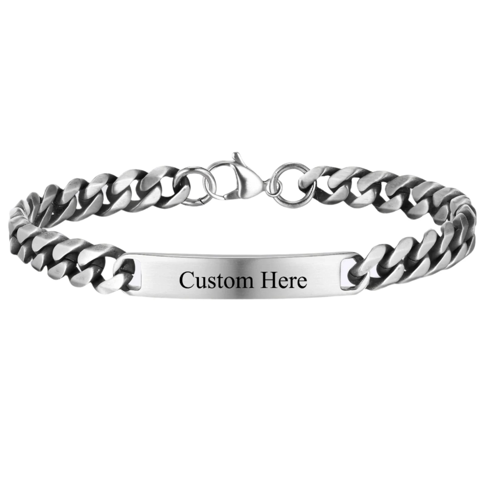 Custom Cuban Bracelet - Silver - BRAVAN Custom Cuban Bracelet - Silver  (Store description)