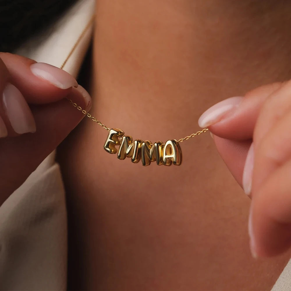 3D Bubble Letter Pendants