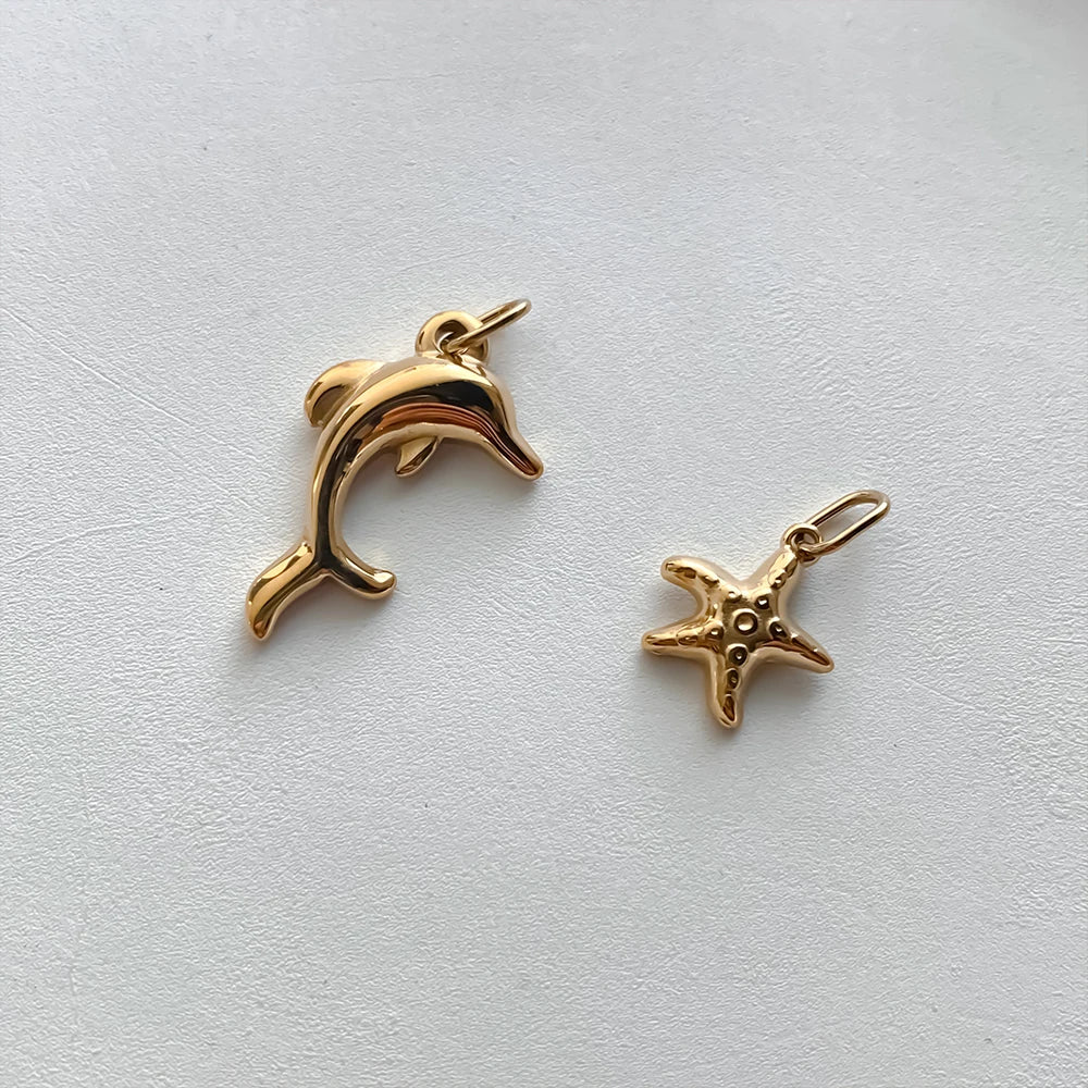 Ocean-Inspired Charm Pendants – Gold