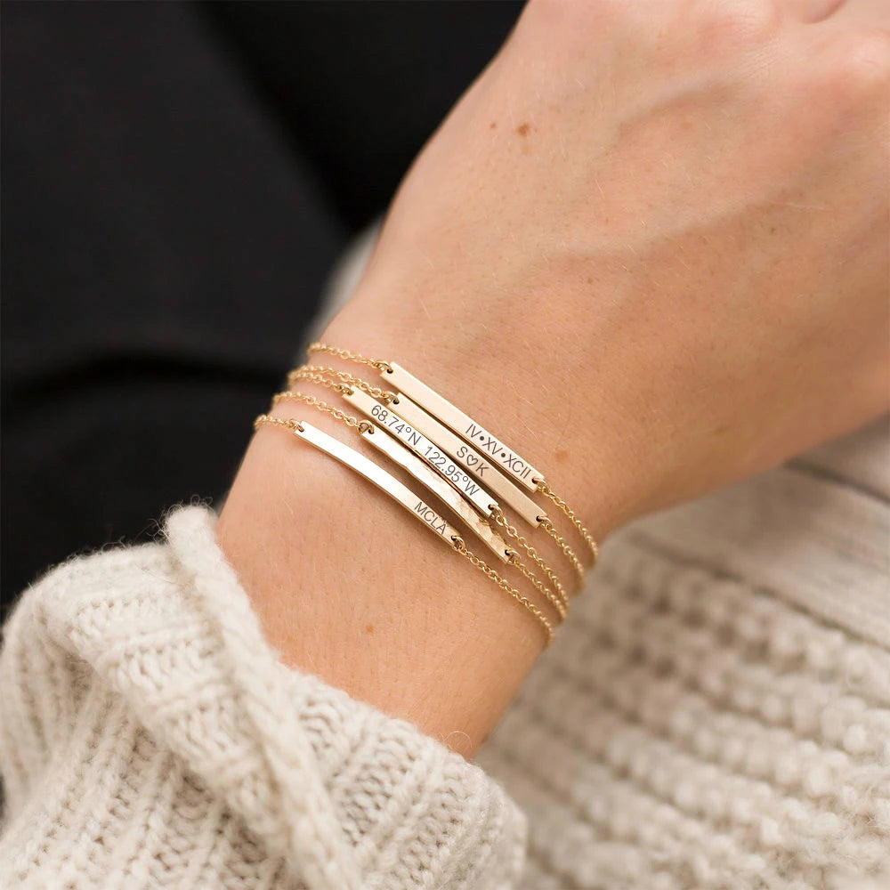 Engraved Bracelet - Gold