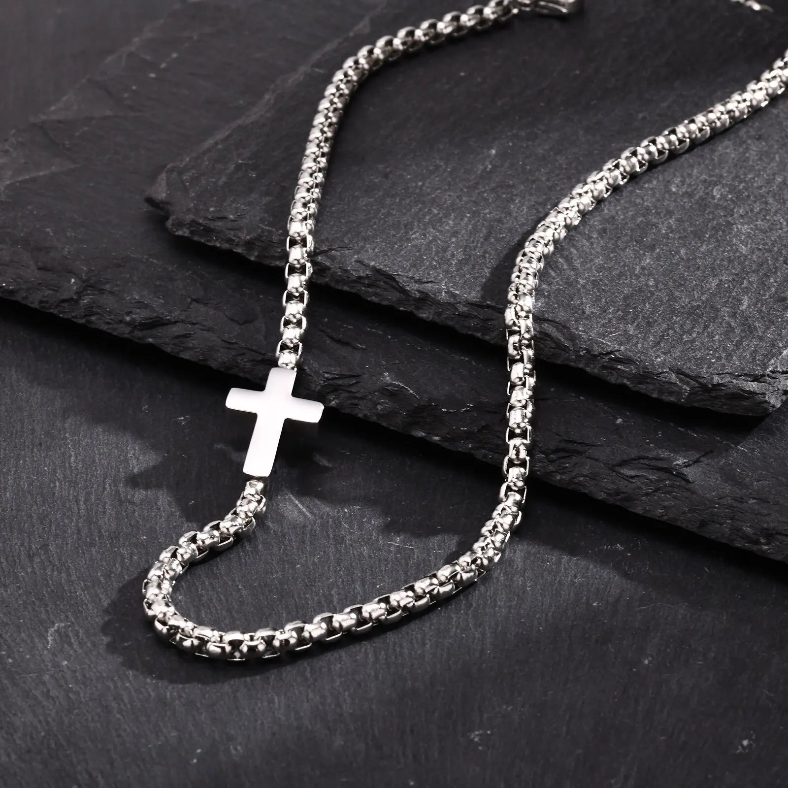 Cross Necklace - Silver - BRAVAN Cross Necklace - Silver | Waterproof Men’s Jewelry – BRAVANA  (Store description)