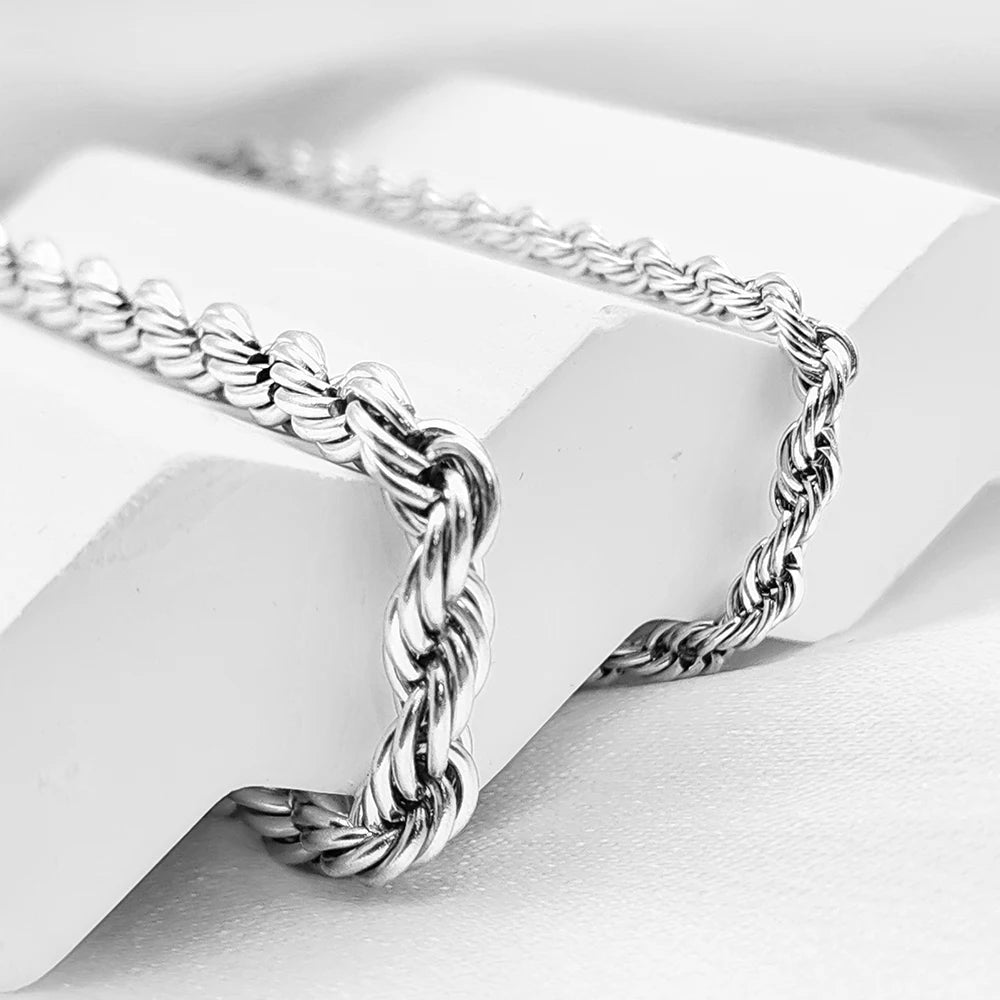 Rope Anklet - Silver
