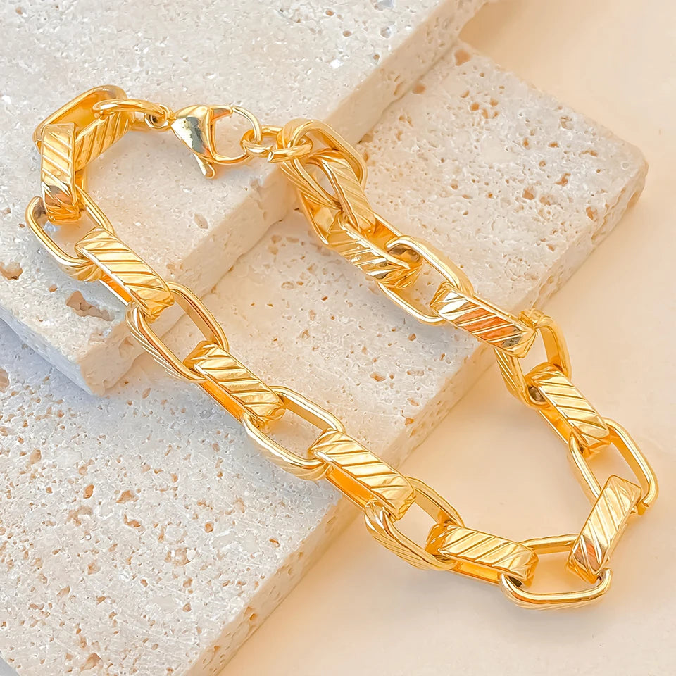 Chain Bracelet 8MM - Gold