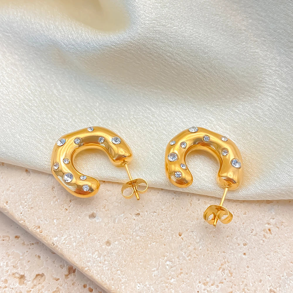 CC Hoop Earrings – Gold