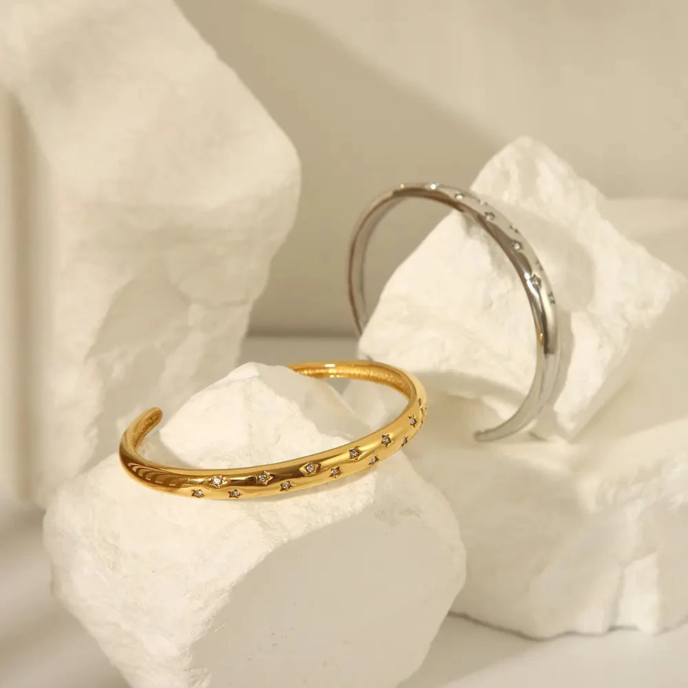Titanium Cuff Bracelet - Gold