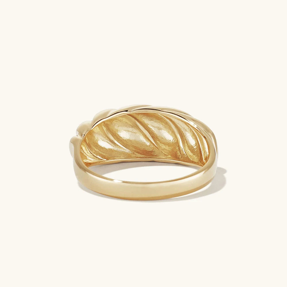Classic Croissant Dome Ring - Gold