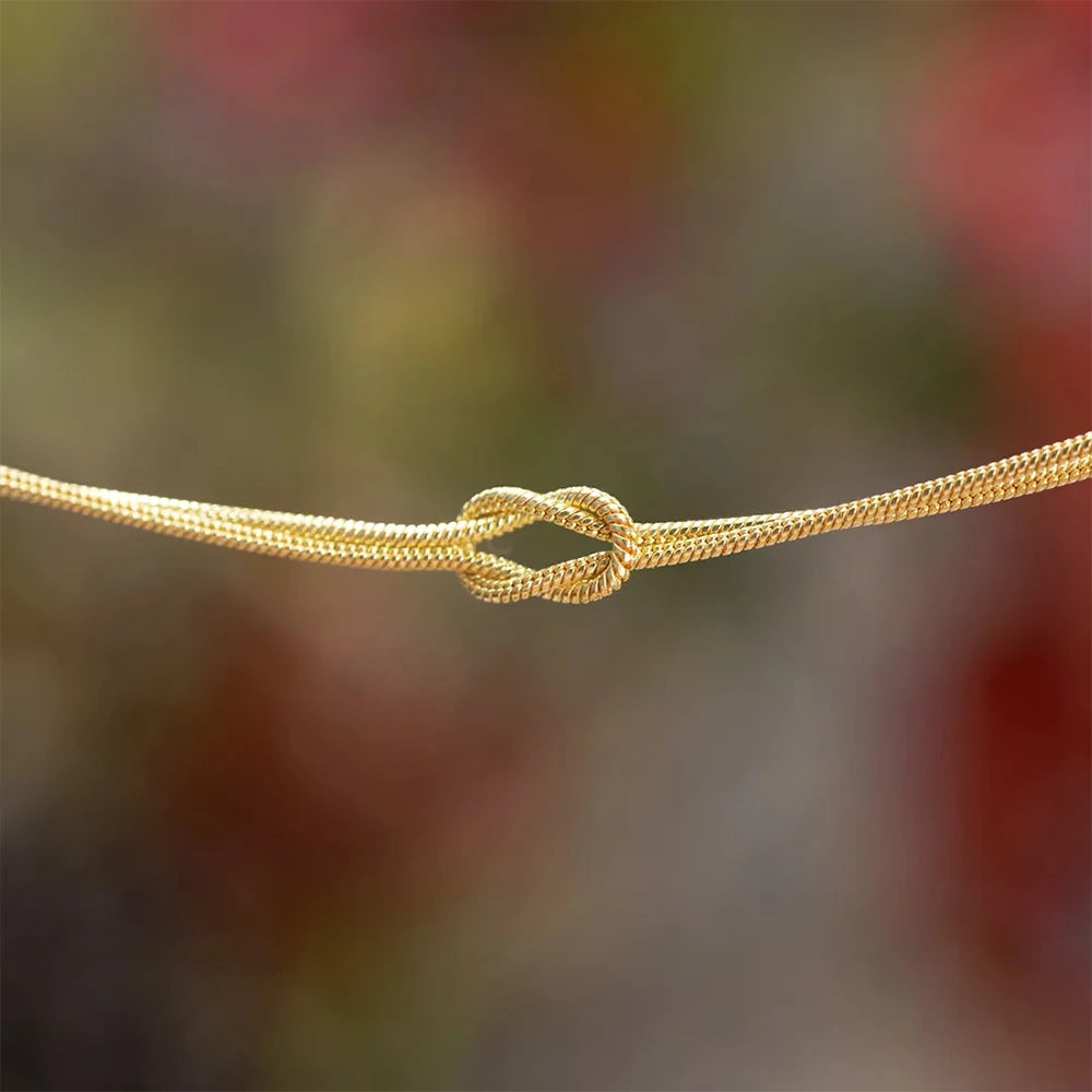 Minimalist Knotted Bracelet - Gold