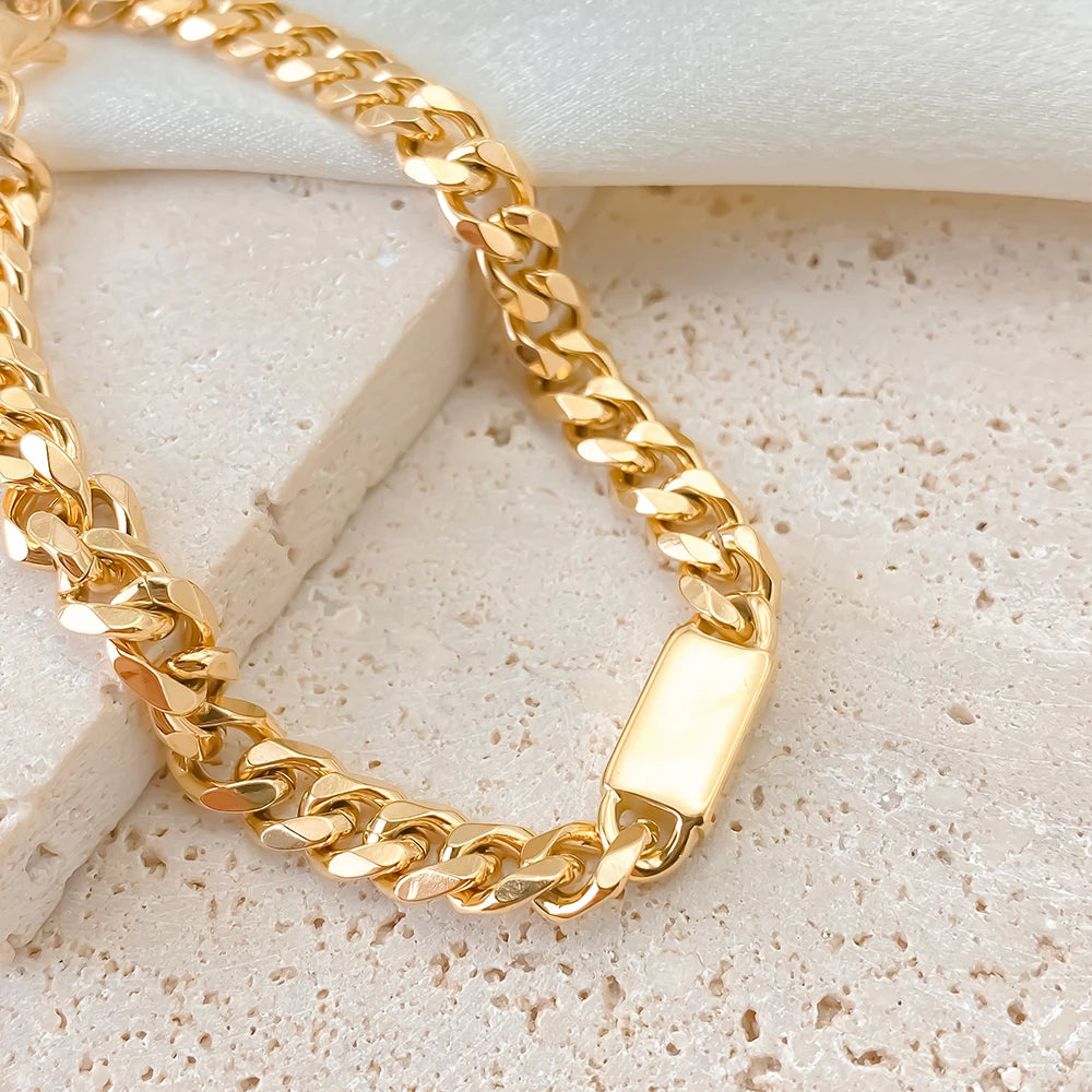 Cuban Bracelet 7MM - Gold