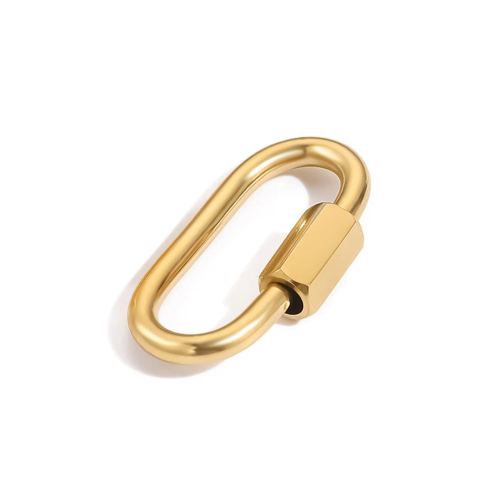 Carabiner Lock Pendant - Gold
