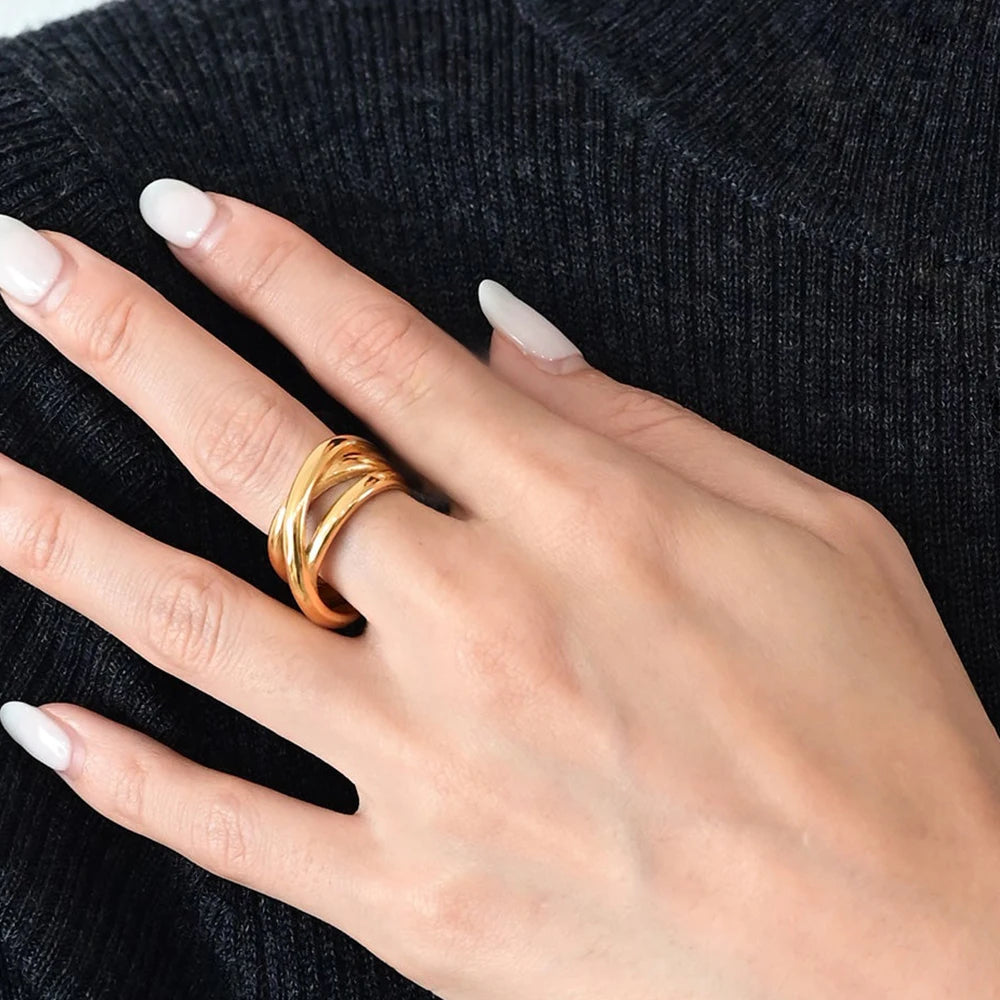 Wide Band Ring - Gold