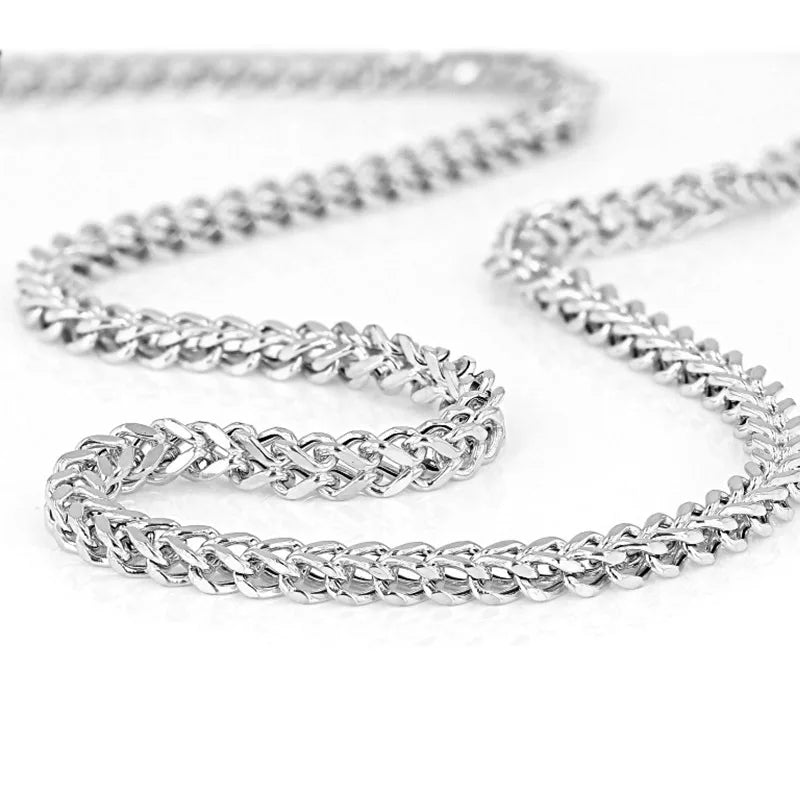 Foxtail Franco Necklace - Gold - BRAVAN Foxtail Franco Necklace - Gold  (Store description)
