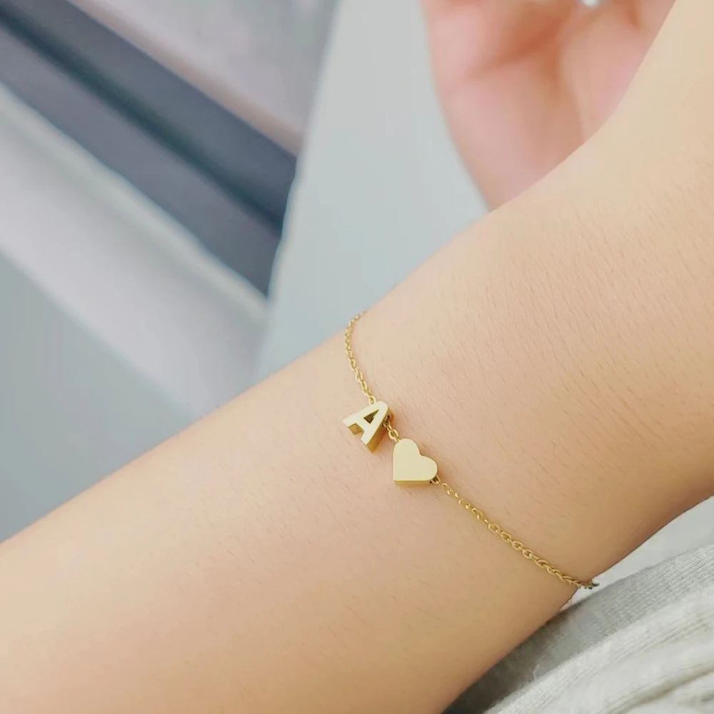 Dainty DIY Initial Bracelet - Gold