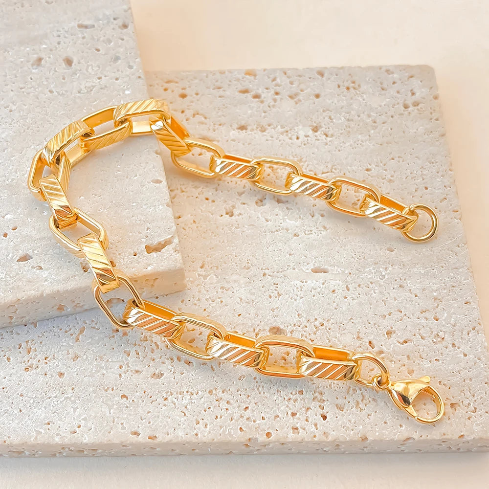 Chain Bracelet 8MM - Gold