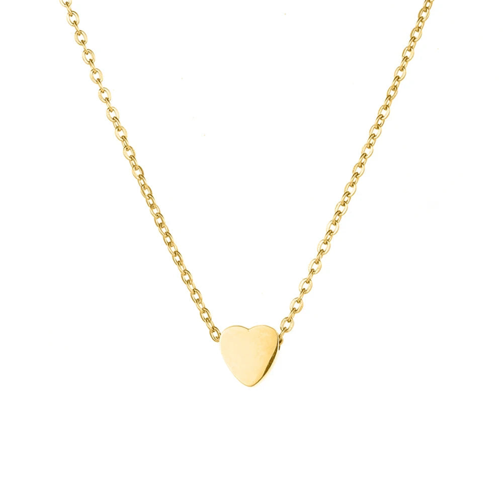 “Whisper of Love” Heart Choker - Gold