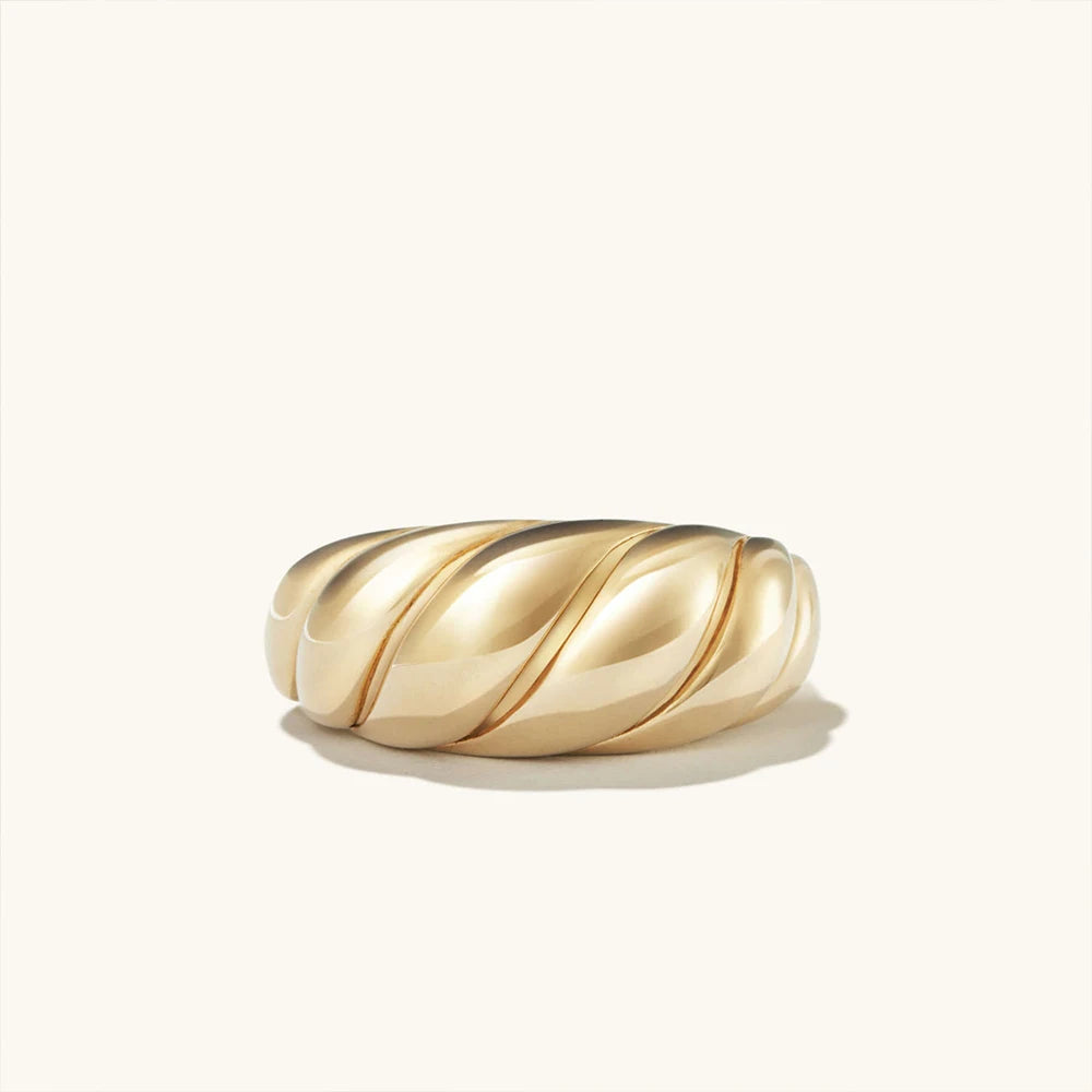 Classic Croissant Dome Ring - Gold