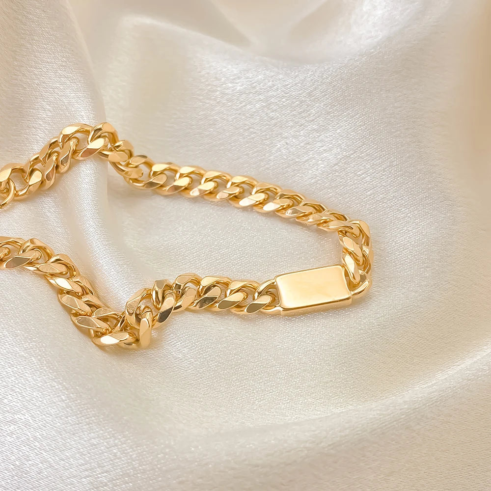 Cuban Bracelet 7MM - Gold
