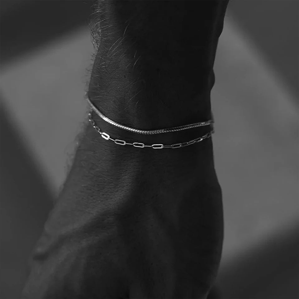 Men's Paperclip Bracelet - Gold - BRAVAN Men's Paperclip Bracelet - Gold  (Store description)