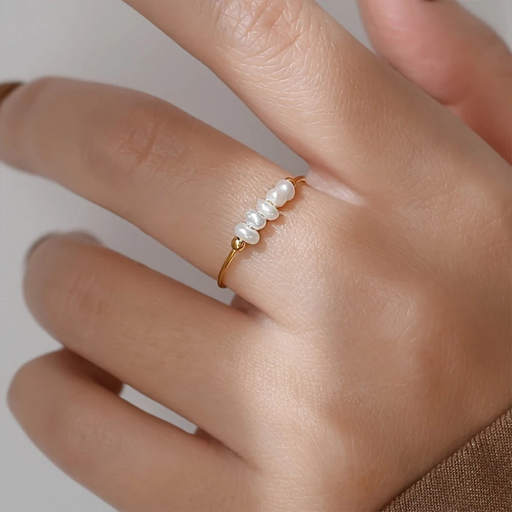 Freshwater Pearl Ring - Gold