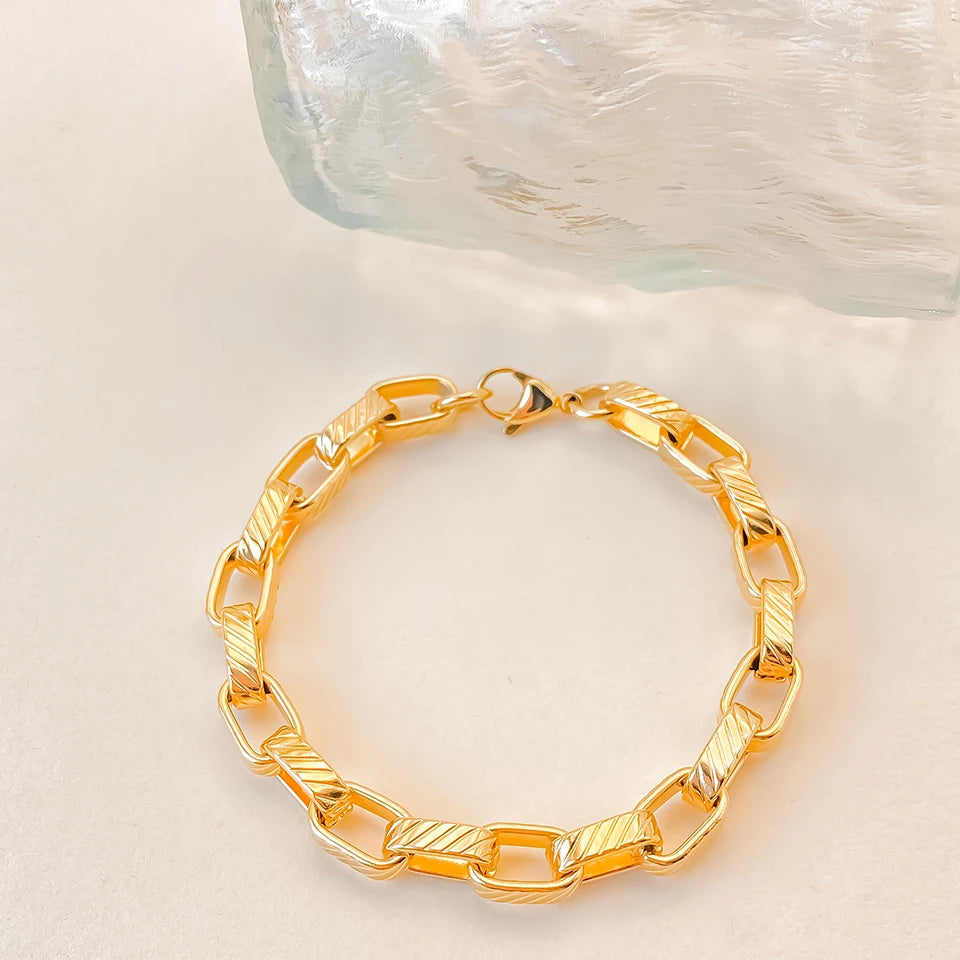 Chain Bracelet 8MM - Gold
