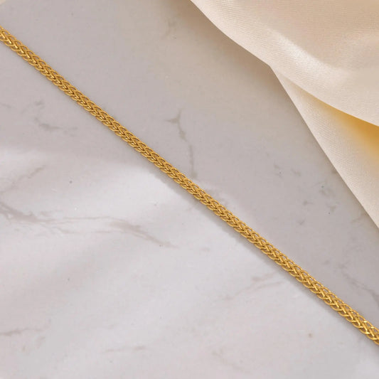 Woven Necklace 2MM - Gold - BRAVAN Woven Necklace 2MM - Gold  (Store description)