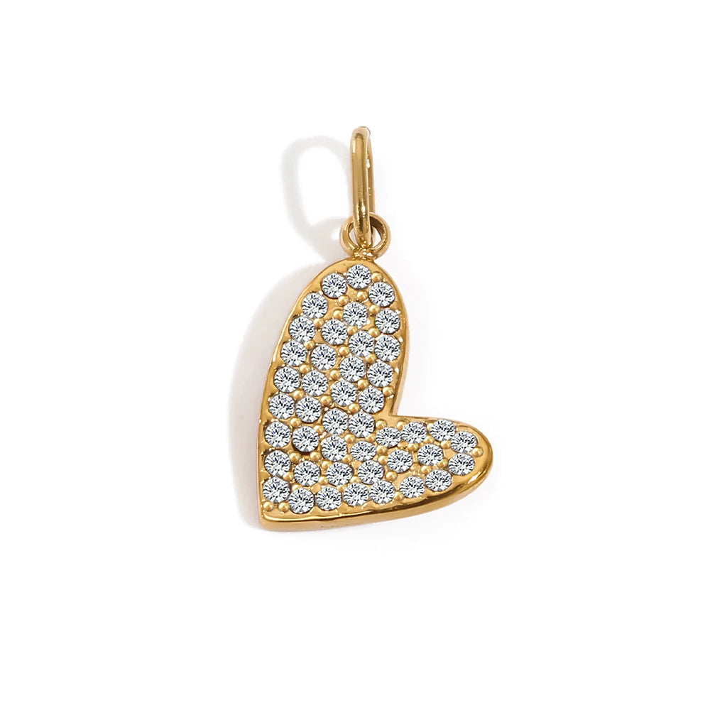 Elegant Heart Pendants - Gold
