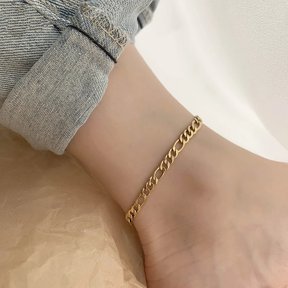 Franco Link Anklet - Gold