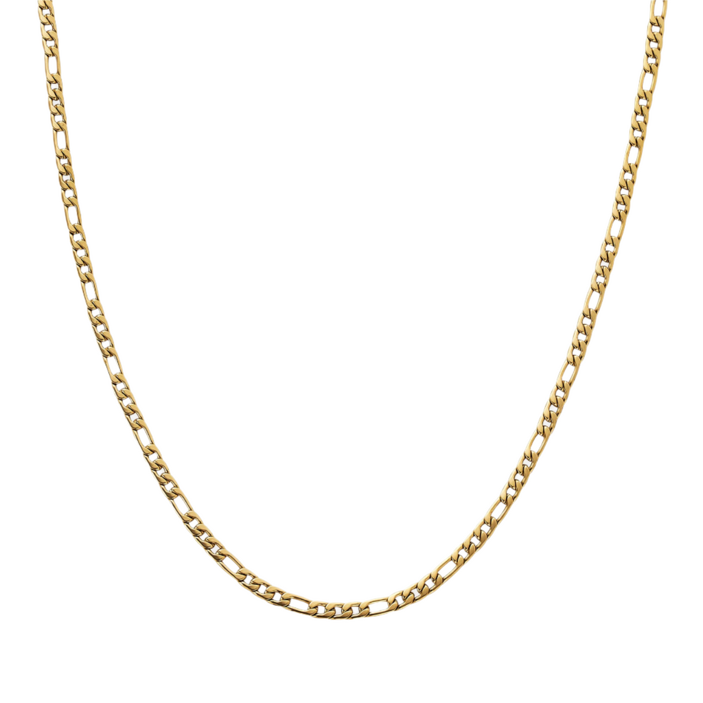 Figaro Necklace 5MM - Gold - BRAVAN Figaro Necklace 5MM - Gold  (Store description)
