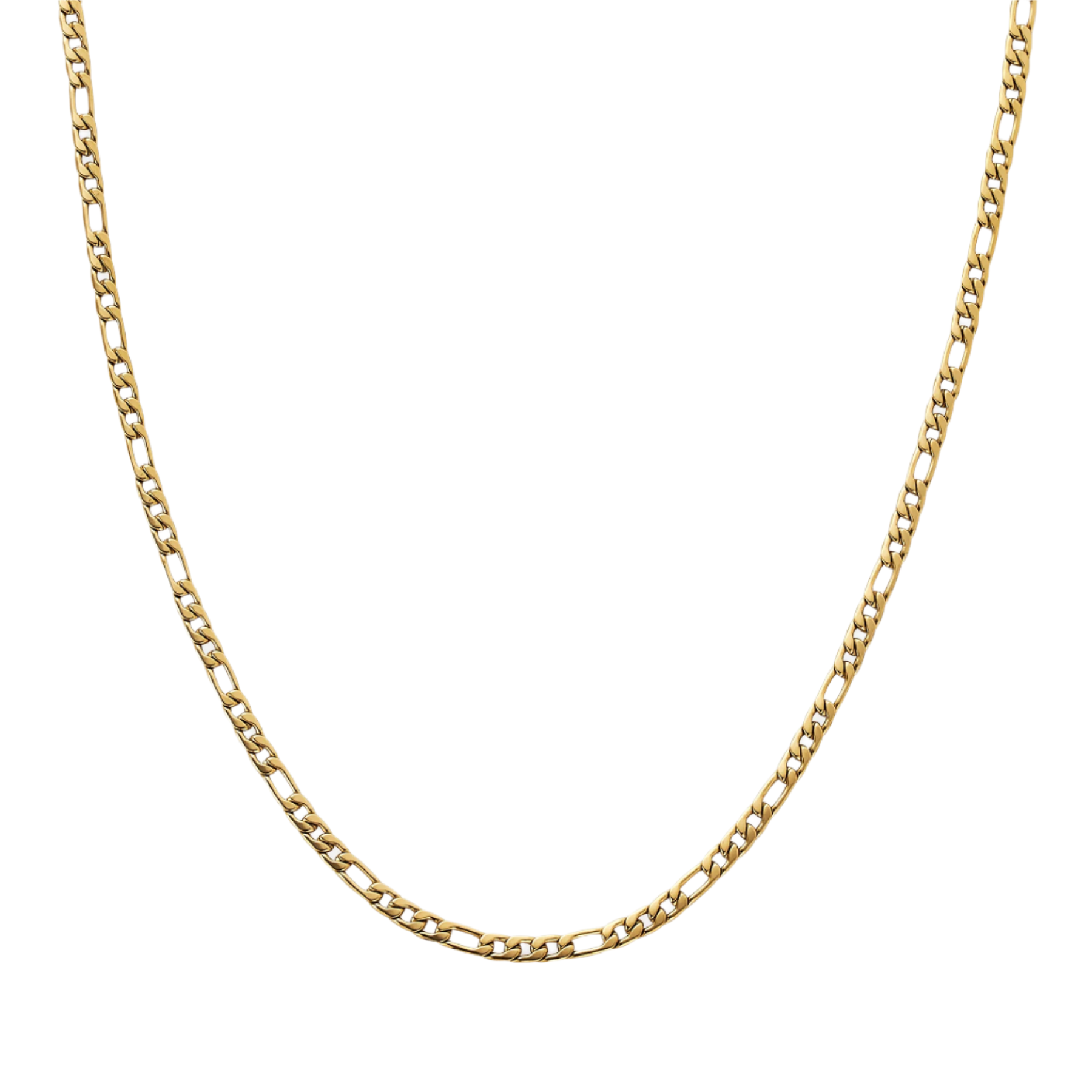 Figaro Necklace 5MM - Gold - BRAVAN Figaro Necklace 5MM - Gold  (Store description)