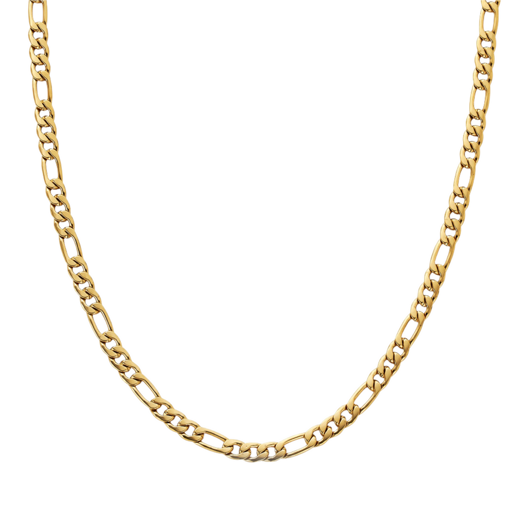 Figaro Necklace 5MM - Gold - BRAVAN Figaro Necklace 5MM - Gold  (Store description)